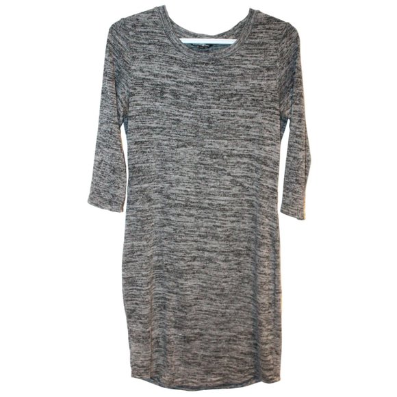 2/$25 🏷 George Heathered Grey Dress Long Sleeve, Midi Length Size Small - Picture 1 of 3